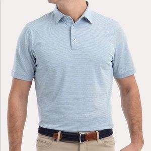 JOHNNIE-O LYNDON STRIPED PREP-FORMANCE JERSEY POLO